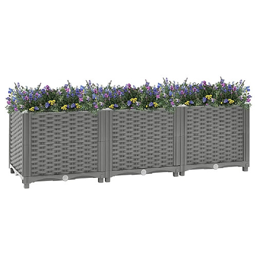 Maison Chic Jardinière,Lit surélevé - Bac à fleurs - pot de fleur 120x40x38 cm Polypropylène -GKD70739