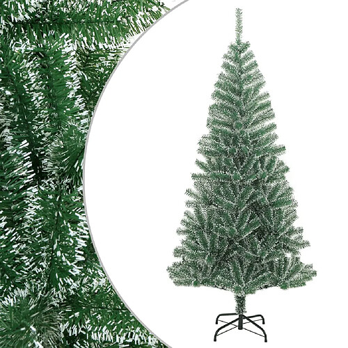 vidaXL Sapin de Noël artificiel avec neige floquée vert 240 cm