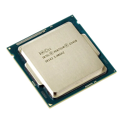 Processeur CPU Intel Pentium G3450 3.4Ghz 3Mo 5GT/s FCLGA1150 Dual Core SR1K2 · Occasion