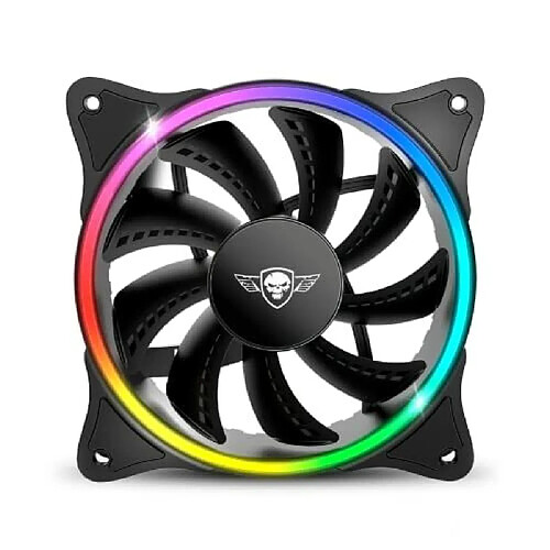 Spirit of Gamer Ventilateur de boitier AirForce Circle RGB - 12cm (Noir)