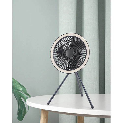 Ventilateur de trépied de camping en plein air H12 puissance mobile portable éclairage led mini ventilateur de synchronisation détachable