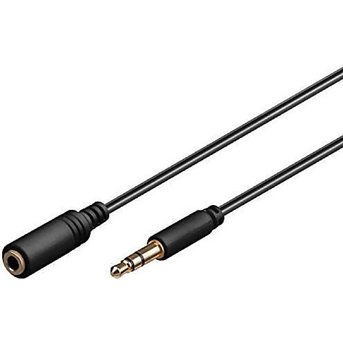 Goobay Rallonge Audio Jack 3,5 mm Mâle Femelle Stéréo 0,5 m Noir