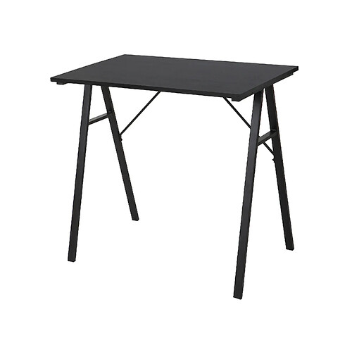 Mobili Rebecca Bureau D'ordinateur Table De Jeu En Bois Et Acier Noir Pour Bureau Maison