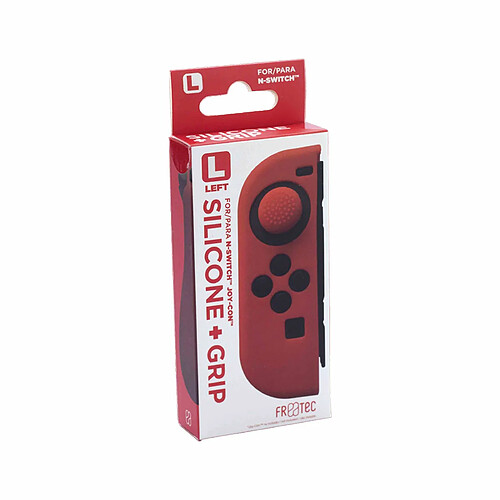 Blade Joy Contrôleur Silicone Skin - Gauche - Rouge + Poignées - Nintendo Switch