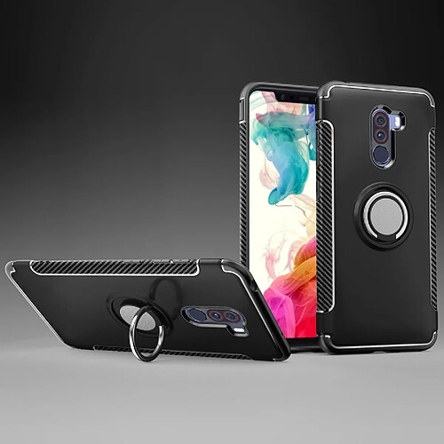 Wewoo Boitier magnétique pour voiture avec anneau pivotant à 360 degrés pour Xiaomi Pocophone F1 (noir)