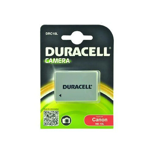 Duracell DRC10L Pile pour Canon NB-10L/PowerShot G1/G15/G16/SX 40/SX50 Argent