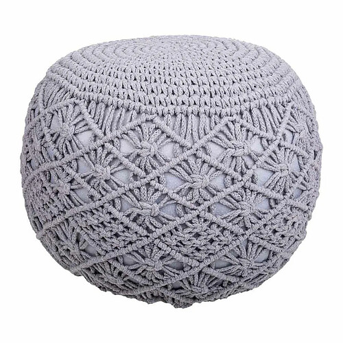 Pouf Alexandra House Living Gris clair polystyrène 45 x 40 x 45 cm