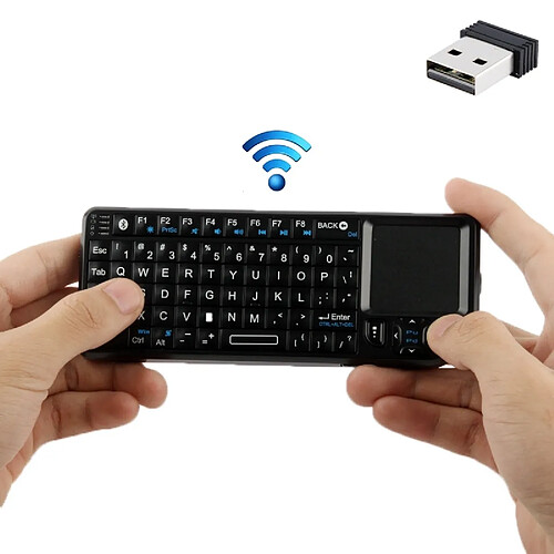 Wewoo Pour Mobile / PC / noir Presenter utilisation UKB-100 Bluetooth Wireless Ultra Mini clavier avec Touchpad