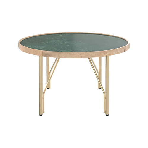 Rendez Vous Deco Table basse ronde Kali en marbre vert D85 cm