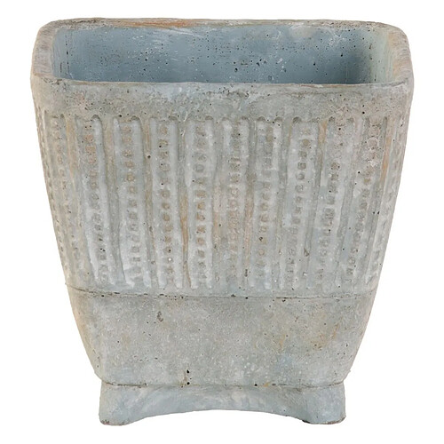 BigBuy Garden Cache-pot Gris Ciment 19,5 x 19,5 x 19 cm