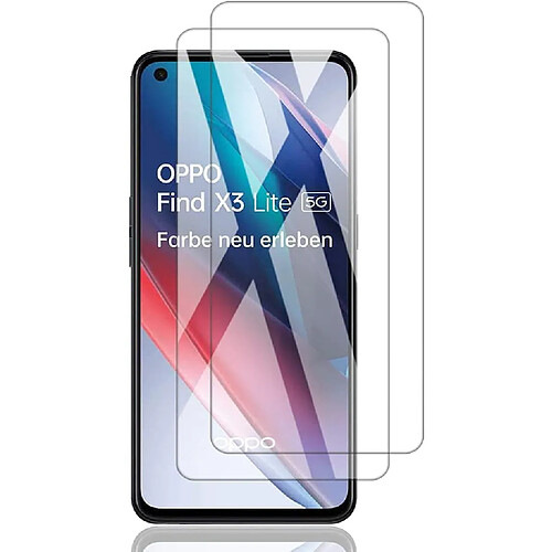 Verres Trempe X2 Pour Oppo Find X3 Lite Little Boutik®