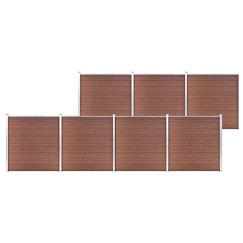 vidaXL Clôture de jardin WPC 1218x186 cm Marron