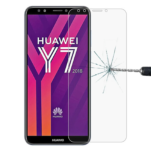 Wewoo Film de verre trempé de 0.26mm 9H 2.5D pour Huawei Y7 2018