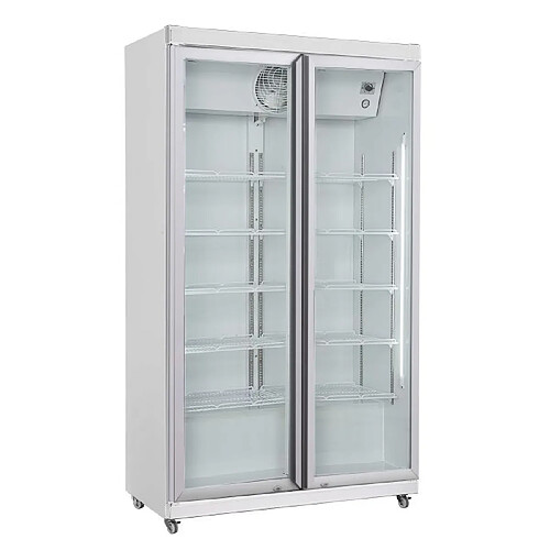 Armoire Réfrigérée Blanc 2 Portes en Verre 785L - Combisteel