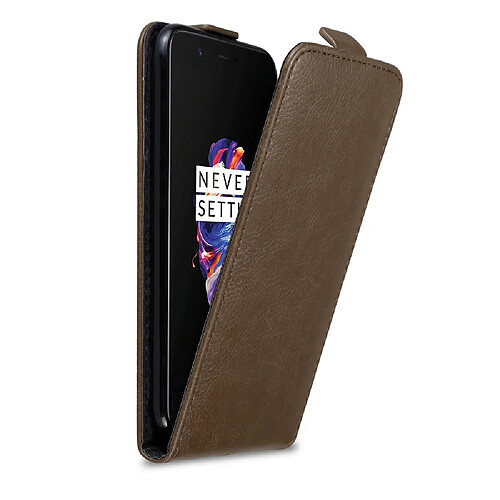 Cadorabo Coque OnePlus 5 Etui en Marron