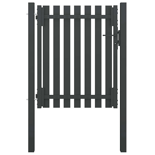 vidaXL Portail de clôture de jardin Acier 1x1,5 m Anthracite