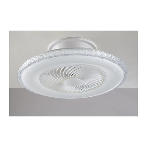 Fan Europe Plafonnier ventilateur Borea Effet blanc étoilé Sky Edge Diamond 22 Cm