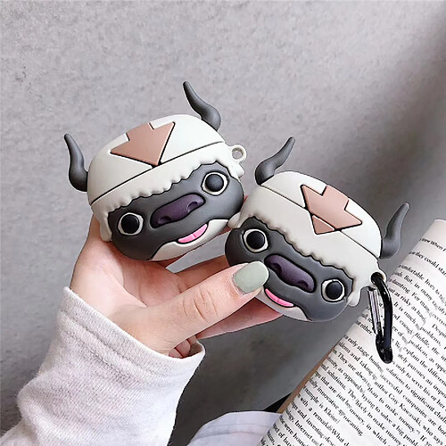 GUPBOO Airpods Coque Housse Étui Protecteur Compatible pour AirPods 3-Dessin animé mignon veau anti-chute