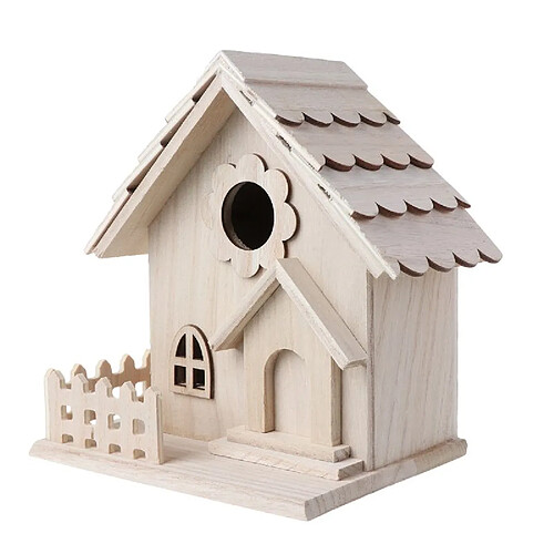 Universal Maison d'oiseaux en bois Cage d'élevage Clôture Boîte Nid Cour Jardin Jardin Décoration de la maison