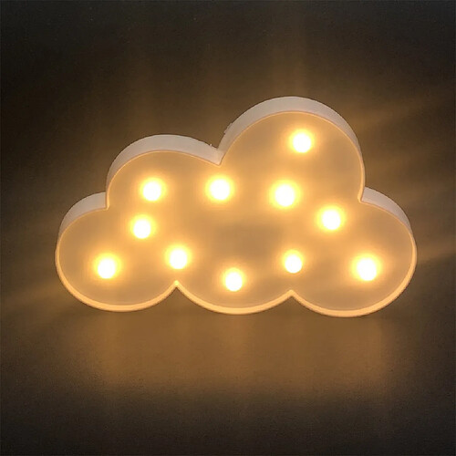 Wewoo Guirlande LED Style de commutateur Forme de nuage Nuit Lampe de chevet chaude de table