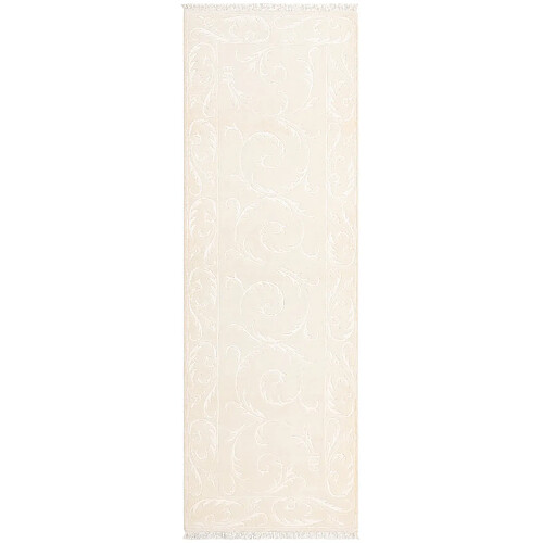 Vidal Tapis de couloir en laine 300x99 beige Darya