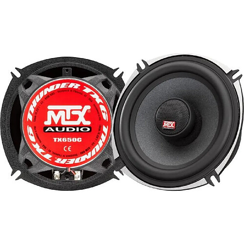 MTX TX650C Haut-parleurs coaxiaux 13cm 2 voies 80W RMS 4O châssis alu tweeter néodyme dôme soie bobine TSV TIL