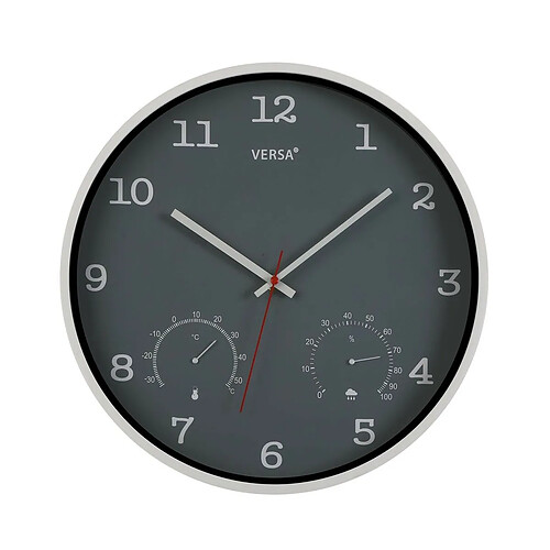 Horloge Murale Versa Gris Plastique (4,3 x 35,5 x 35,5 cm)