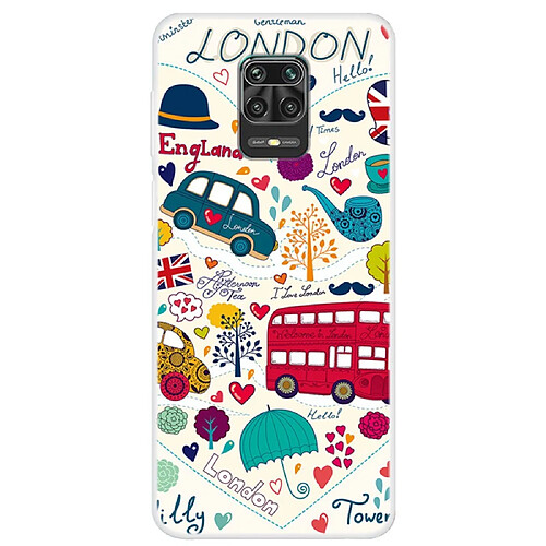 Coque en TPU impression de motifs souple éléments de Londres pour votre Xiaomi Redmi Note 9 Pro/Note 9 Pro Max/Note 9S