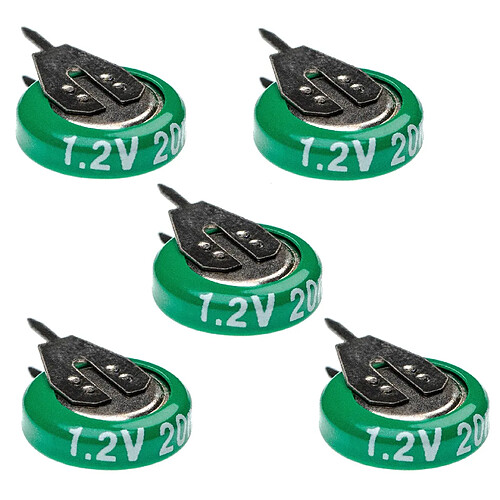 vhbw 5x Batteries remplacement pour 1/V15H pour modéle RC (20mAh, 1,2V, NiMH), avec connexion à 2 broches