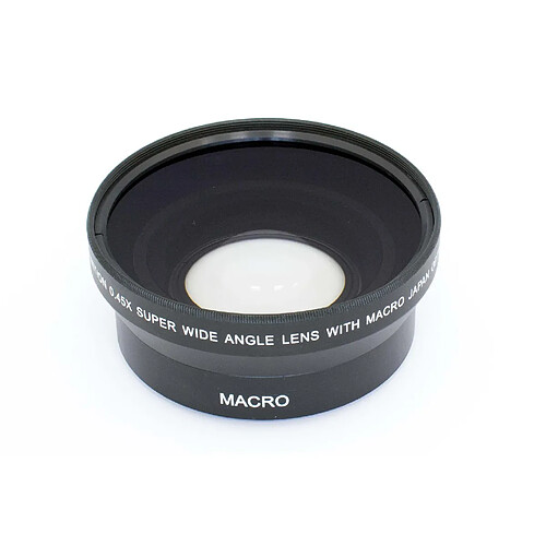 vhbw lentille de réduction grand angle filetage objectif 62mm, coefficient 0,45x pour Agfa, Agfaphoto, Canon, Casio, Fuji, Fujifilm, Kodak, Minolta.