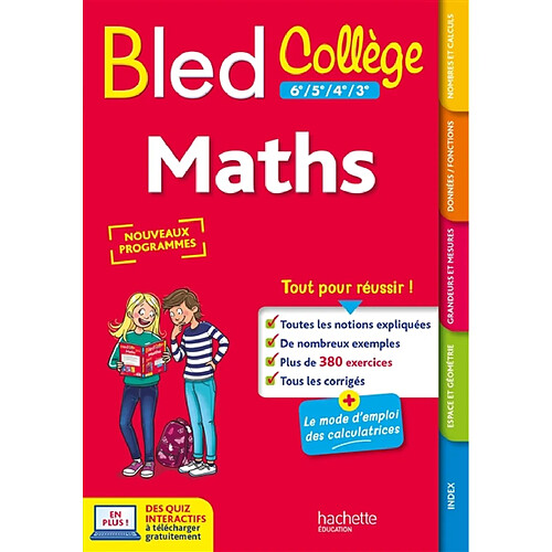 Bled maths : collège, 6e à 3e : nouveaux programmes