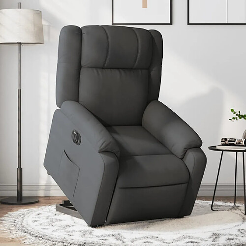 vidaXL Fauteuil inclinable électrique gris foncé tissu