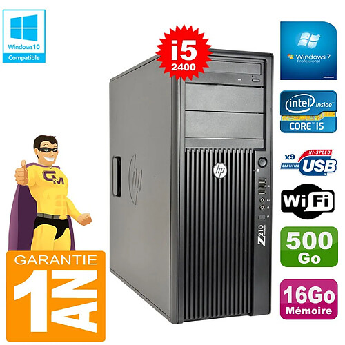 PC Tour HP WorkStation Z210 I5-2400 RAM 16Go Disque 500Go Graveur DVD Wifi W7 · Occasion