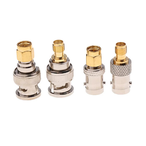 Sma à Bnc Kits 1 Ensemble Rf Coaxial Adaptateur Mâle Femelle Coaxial Connecteur 4 Pièces