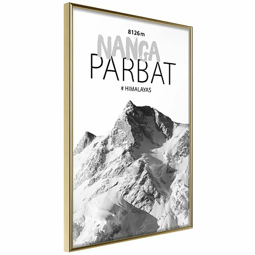 Paris Prix Affiche Murale Encadrée Peaks of the World Nanga Parbat 40 x 60 cm Or