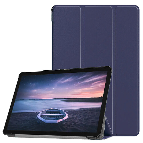 Etui Samsung Galaxy Tab S4 Wifi - 4G/LTE Smartcover pliable bleu navy Style Cuir avec stand - Housse coque de protection Galaxy Tab S4 10,5 pouces 2018 T830 / T835 - Accessoires tablette pochette XEPTIO : Exceptional Smart case !