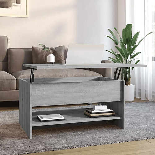 vidaXL Table basse Sonoma gris 80x50x40 cm Bois d'ingénierie