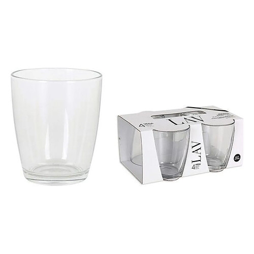 Totalcadeau Lot de verre en verre 340 ml (4 Pcs) pas cher