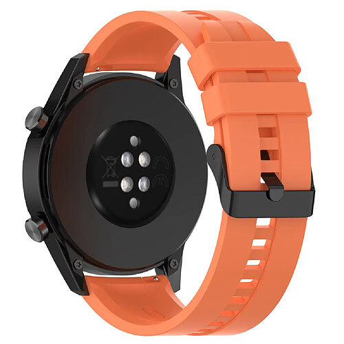 Bracelet en silicone 22mm avec boucle à ardillon en acier, orange pour votre Huawei Watch GT3/GT Runner