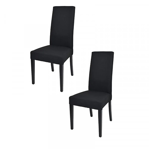 Dansmamaison Duo de chaises tissu Noir - PISE