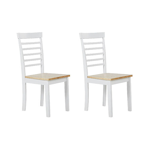 Beliani Chaise de salle à manger Set de 2 Blanc BATTERSBY