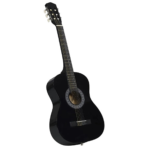 vidaXL Guitare classique de débutants et enfants Noir 3/4 36"