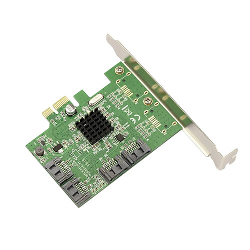 Kalea-Informatique Carte Contrôleur PCI Express (PCI-E) - 4 Ports SATA 3 (SATA III) - CHIPSET Marvell 88SE9215 - HIGH+LOW PROFILE