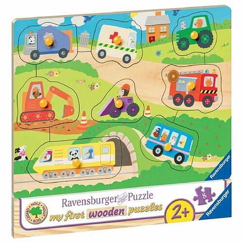 Ludendo Ravensburger - Mes premiers Puzzles en bois - En voiture