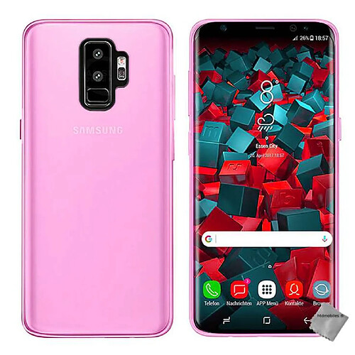 Htdmobiles Coque silicone gel fine pour Samsung Galaxy S9 Plus + film ecran - ROSE