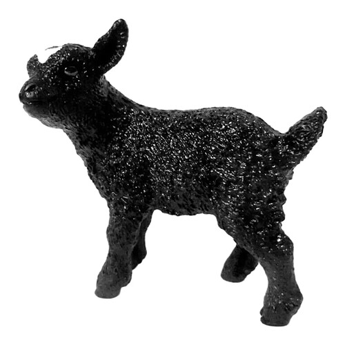 Schleich Figurine Chevreau Farmlife dans une Posture Naturelle et Exploratrice Noir