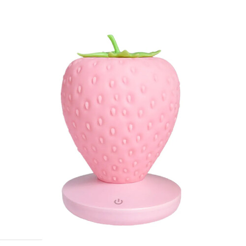 Universal Touch Dimmable LED Lumière Silicone Fraise Veilleuse Lampe de chevet USB Bébé Enfant Cadeau Décoration Chambre | Veilleuse LED (rose)