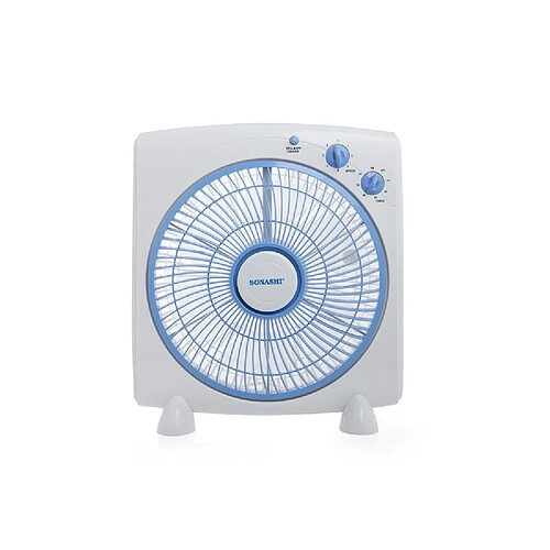 Ventilateur De Caisson Portable Léger Sonashi 12 Pouces, Avec Trois Réglages De Vitesse SBF-7031 Blanc / Bleu