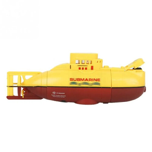 Universal 2019 Nouveau Mini RC Submarine 3.7V Grand modèle RC Submarine Jouet extérieur prêt à fonctionner Modèle de bateau d'accélération Haute puissance | RC Submarine (jaune)