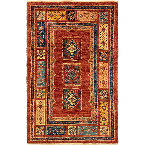 Vidal Tapis de laine 170x110 rouge Kashkuli